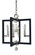 Minimalist Elegant Four Light Chandelier in Polished Nickel/Matte Black (8|5362 PN/MBLACK)