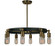 Felix Eight Light Chandelier in Antique Brass with Matte Black (8|4889 AB/MBLACK)