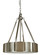 Pantheon Four Light Pendant in Mahogany Bronze with Antique Brass (8|4590 MB/AB)