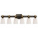 Bryant Bath Six Light Linear Bath Sconce in Bronze and Hand-Rubbed Antique Brass (268|TOB 2154BZ/HAB-WG)