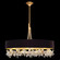 Azu LED Chandelier in Gold Leaf w/Black Fabric & Gold Inner Lining Shades (48|915240-23ST)