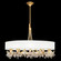 Azu LED Chandelier in Gold Leaf w/White Fabric Shades (48|915240-21ST)