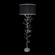 Foret Three Light Floor Lamp in Silver Leaf w/Black Fabric & Silver Inner Lining Shade (48|909220-11ST)