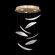 Elevate LED Pendant in Gold/White ''Plumes'' (48|895640-221ST)