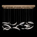 Elevate LED Pendant in Gold/Dichroic ''Plumes'' (48|894840-212ST)