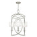 Cienfuegos Four Light Chandelier in Silver Leaf w/White Fabric Shades (48|887740-SF41)