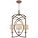 Cienfuegos Four Light Pendant in Bronze w/Greige Fabric Shades (48|887740-11ST)
