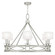Cienfuegos Six Light Chandelier in Silver Leaf w/White Fabric Shades (48|887640-SF41)