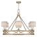 Cienfuegos Six Light Chandelier in Gold w/Greige Fabric Shades (48|887640-31ST)