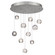 Natural Inspirations LED Pendant in Silver w/Nebula Glass Drops (48|863540-106LD)
