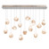 Natural Inspirations LED Pendant in Gold w/Clear Quartz Glass Drops (48|853740-24LD)