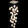 Natural Inspirations LED Pendant in Gold w/Clear Quartz Glass Drops (48|853540-24LD)