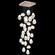 Natural Inspirations LED Pendant in Gold w/Clear Quartz Glass Drops (48|853540-23LD)