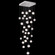 Natural Inspirations LED Pendant in Silver w/Nebula Glass Drops (48|853540-106LD)
