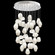 Natural Inspirations LED Pendant in Silver w/Clear Quartz Glass Drops (48|853440-13LD)
