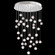 Natural Inspirations LED Pendant in Silver w/Nebula Glass Drops (48|853440-106LD)