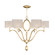 Allegretto Six Light Chandelier in Gold Leaf w/Champagne Fabric Shades (48|785840-SF33)