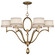 Allegretto Six Light Chandelier in Gold w/White Linen Shades (48|785840-2ST)