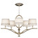 Allegretto Five Light Chandelier in Silver w/White Linen Shades (48|785440ST)