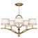 Allegretto Five Light Chandelier in Gold w/White Linen Shades (48|785440-2ST)