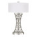 Allegretto One Light Table Lamp in Silver Leaf w/White Fabric Shade (48|784910-SF41)