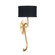 Allegretto One Light Wall Sconce in Gold Leaf w/Black Fabric & Gold Inner Lining Shades (48|784650-SF34)