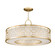 Allegretto Five Light Pendant in Gold Leaf w/Champagne Fabric Shade (48|780340-SF33)