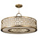 Allegretto Five Light Pendant in Gold w/White Linen Shade (48|780340-2GU)
