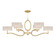 Allegretto Six Light Chandelier in Gold Leaf w/Champagne Fabric Shades (48|780040-SF33)