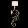 Crystal Laurel One Light Wall Sconce in Gold (48|774650-SF33) Crystal Laurel One Light Wall Sconce in Gold (48|774650-SF33)