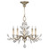 Crystal Laurel Five Light Chandelier in Silver (48|753040ST)