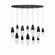 Ecrou 12 Light Linear Chandelier in Matte Black (40|43861-024)