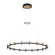 Albany LED Chandelier in Brass-Black Mix (40|37044-015)