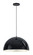 Hemisphere LED Pendant in Gloss Black / Aluminum (86|E24904-GBAL)