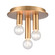 Pepper Three Light Flush Mount in Brushed Gold (45|EC89853/3)