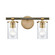 Burrow Two Light Vanity in Natural Brass (45|89861/2)