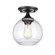 Angie One Light Semi Flush Mount in Matte Black (45|81585/1)