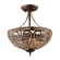 Elizabethan Three Light Semi Flush Mount in Dark Bronze (45|5964/3)