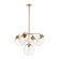 Collective Five Light Chandelier in Satin Brass (45|32353/5)