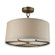 Baxter Three Light Semi Flush Mount in Brushed Antique Brass (45|31262/3)