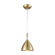 Spun Aluminum One Light Mini Pendant in French Brass (45|17092/1FB)