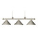 Casual Traditions Three Light Linear Chandelier in Satin Nickel (45|168-SN)