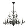 Crystal Branches Nine Light Chandelier in Burnt Bronze (45|11776/6+3)