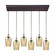 Hammered Glass Six Light Pendant in Oil Rubbed Bronze (45|10840/6RC)