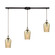 Hammered Glass Three Light Pendant in Oil Rubbed Bronze (45|10840/3L)