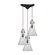 Hand Formed Glass Three Light Pendant in Oil Rubbed Bronze (45|10555/3)