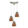 Abstractions Three Light Pendant in Satin Nickel (45|10460/3CS)