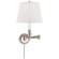 Candle Stick One Light Swing Arm Wall Lamp in Polished Nickel (268|S 2010PN-S)