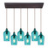 Hammered Glass Six Light Pendant in Oil Rubbed Bronze (45|10331/6RC-HAQ)