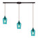 Hammered Glass Three Light Pendant in Oil Rubbed Bronze (45|10331/3L-HAQ)